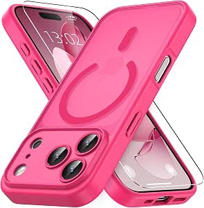 Vansdon Magnetic Cover for iPhone 18 Pro Max / 17 Pro Max, Hot Pink