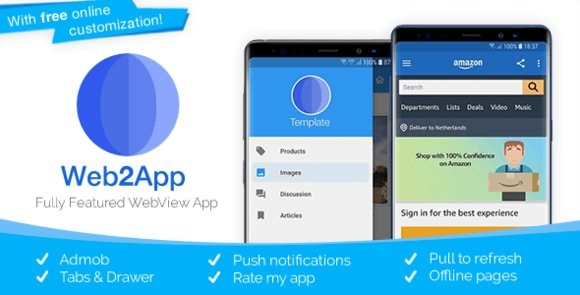 Web2App Quickest Feature-Rich Android Webview Source Free Download