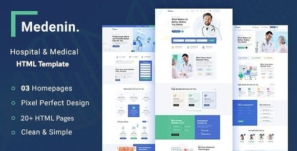 Medenin Medical and Health Website HTML Template