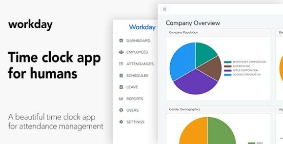 Workday Time Clock Application For Employees PHP Script