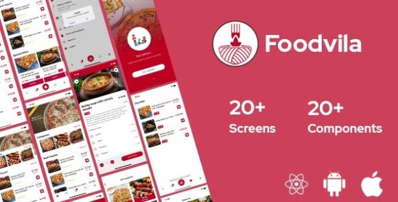 Foodvila React Native Template App Source Code