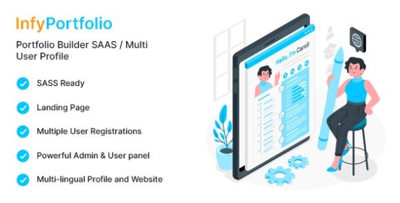 InfyPortfolio-SaaS Laravel Personal Portfolio Resume CV Website Script