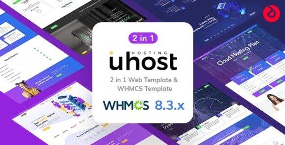 Uhost Modern Web Hosting and WHMCS Template Download