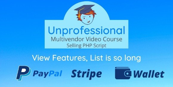 Unprofessional Multivendor Video Course Script Nulled