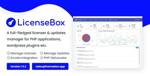LicenseBox PHP Licenser and Updates Manager PHP Script