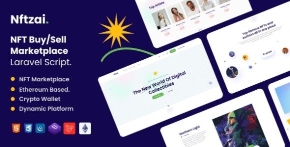 Nftzai NFT Buy Sell Marketplace Laravel Script Download
