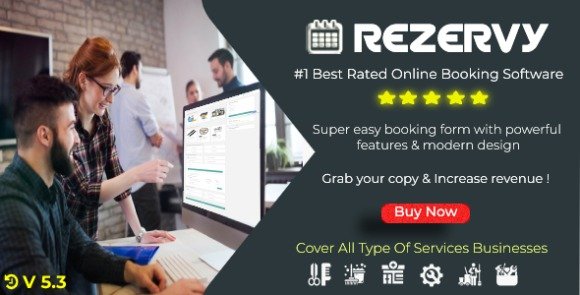 Rezervy Online Bookings System for Cleaning Maids Plumber Maintenance Repair Salon Services PHP Script