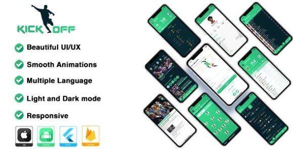 Kick-Off Multiple Languages LiveScore Flutter Application