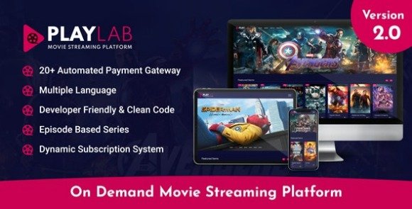 PlayLab On Demand Movie Streaming Platform PHP Script