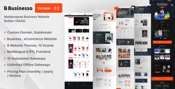 Businesso Business Website SaaS Multitenancy Nulled Script