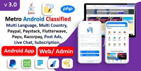 Metro Android Classified App Buy Sell Payment Gateways Membership Plan Admin Panel