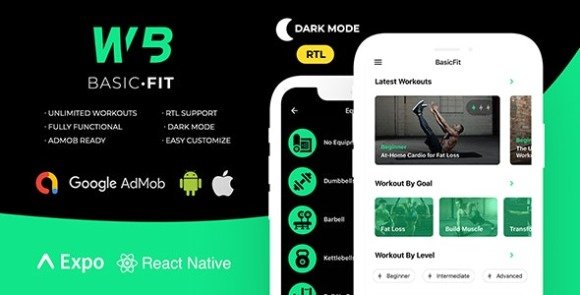 FitBasic Complete React Native Fitness App Source Code