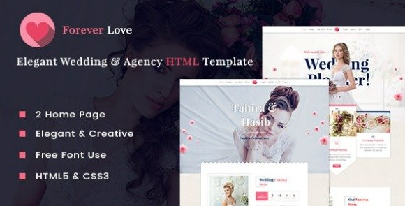 Forever Love Wedding and Agency HTML Template