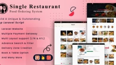 Single Restaurant Laravel Website and Admin Panel App
