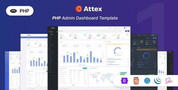 Attex PHP Admin and Dashboard Template Download