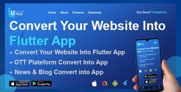 UniversalWeb Convert Website to a Flutter App for Android and iOS