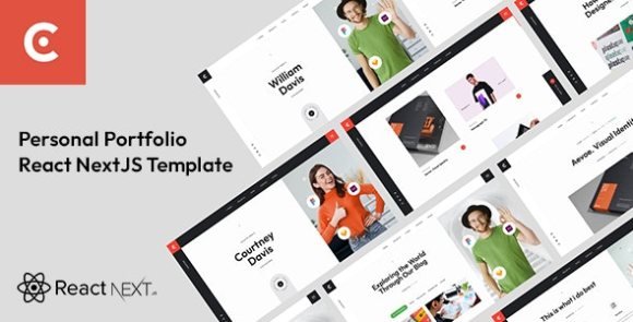 Courtney React Personal Portfolio NextJS Template