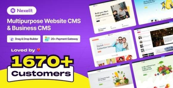 Nexelit Multipurpose Website CMS and Business CMS Nulled