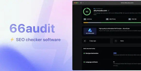 66audit PHP SEO Audits Software Nulled Script