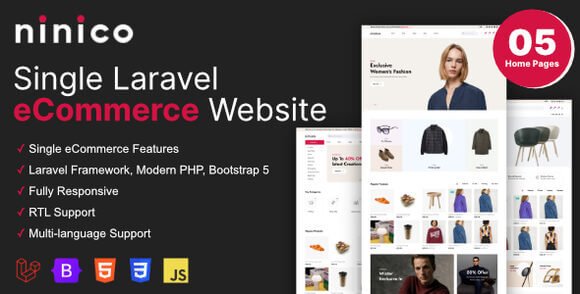 Ninico Minimal Laravel eCommerce Shop Nulled Script