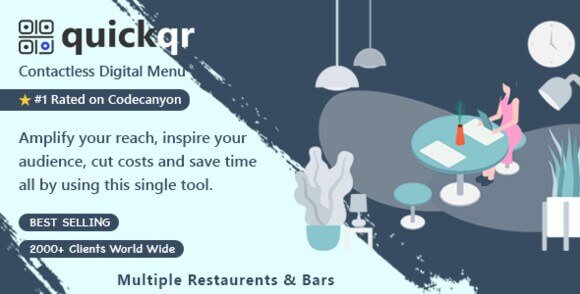 QuickQR QR Menu Maker SaaS Contactless Restaurant Menu Laravel Nulled