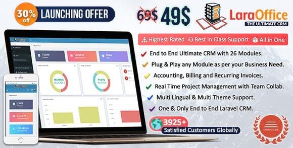 LaraOffice Ultimate CRM and Project Management Script