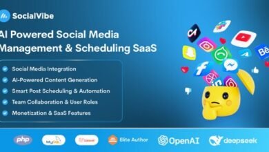 SocialVibe AI-Powered Social Media Management and Scheduling SaaS Script