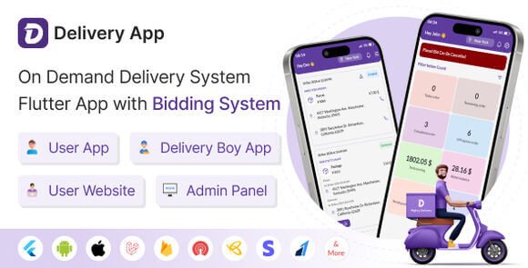MightyDelivery Delivery App On Demand Delivery System Flutter Courier App