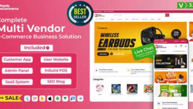 Ready eCommerce Multi Vendor eCommerce Mobile App Website with POS Source