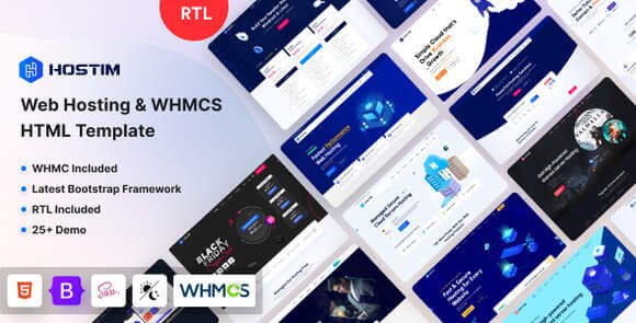 Hostim Web Hosting Services HTML Template with WHMCS