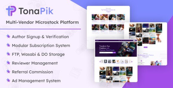 TonaPik Multi Vendor Microstock Platform Script