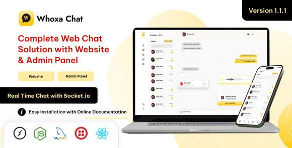 Whoxa Chat Script Web WhatsApp Clone NodeJS Website Software