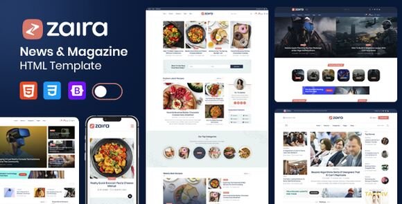 Zaira News Magazine HTML Template RTL
