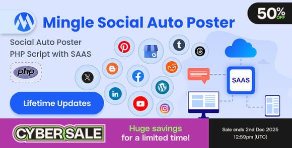 Mingle SAAS Social Auto Poster Scheduler PHP Script