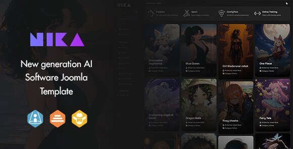 Nika AI Software Joomla Template
