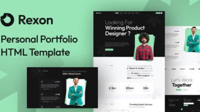 Rexon Personal Portfolio HTML Template